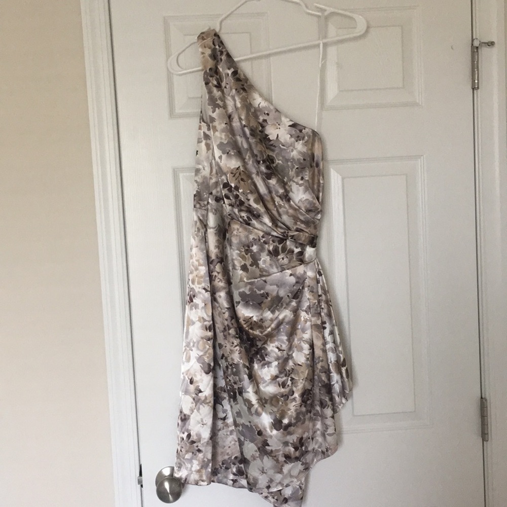 Floral one shoulder dress